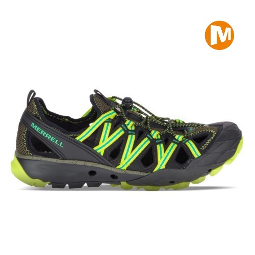 Merrell Choprock Sieve Sandalen Herren Schwarz/Grün [DE-FUPDZ]